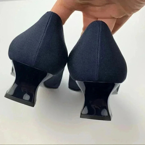 Stuart weitzman womens heels size 9.5 C navy blue 90s vintage career - Picture 7 of 12